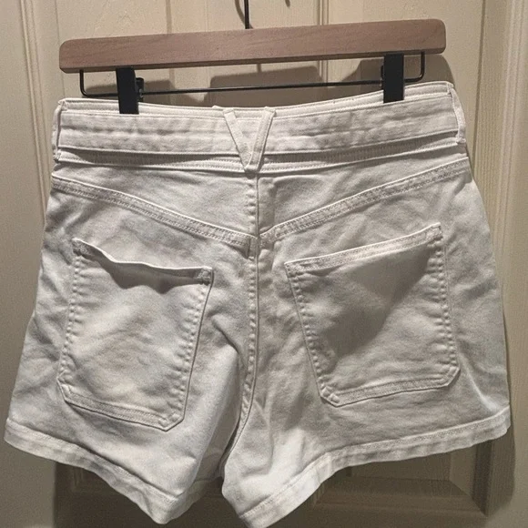 Veronica Beard White High Rise Tie Waist Shorts Size 29 Designer Summer Resort - Picture 5 of 6
